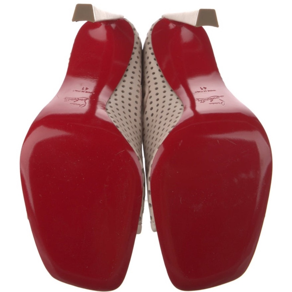 Christian Louboutin Leather peep toe booties - Picture 6 of 6